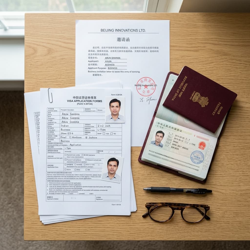 China business visa documents processing for Indian passport holders
